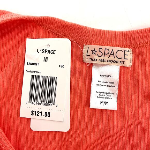L*Space Sandpiper Ribbed Midi Dress M - Picture 7 of 8